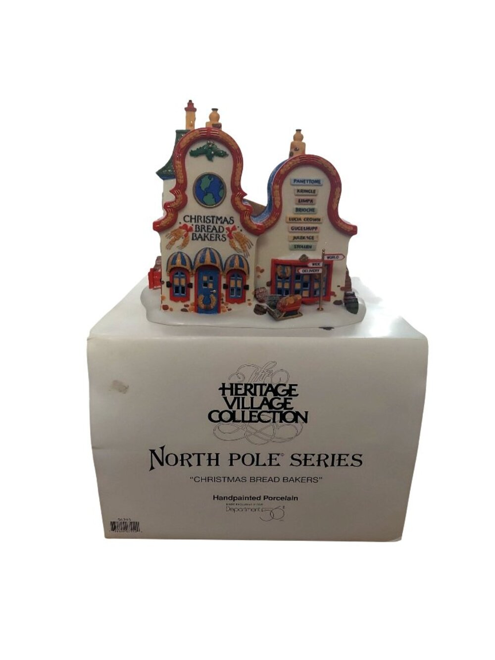 Department 56 Christmas Bread Bakers North Pole Heritage Village Porcelain 56393